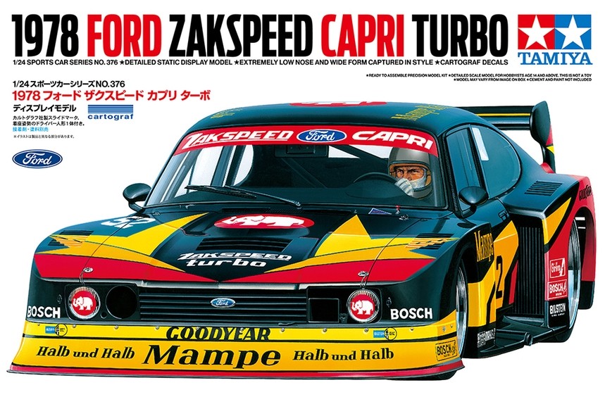 Tamiya 24376 1978 Ford Zakspeed Capri Turbo 1/24 Scale Plastic Model Kit