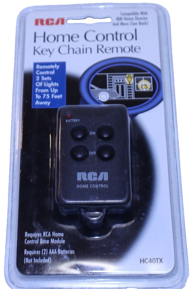 RCA  Home Control Key Chain Remote Control 2 Set Of Light 75 Feet Away NEW