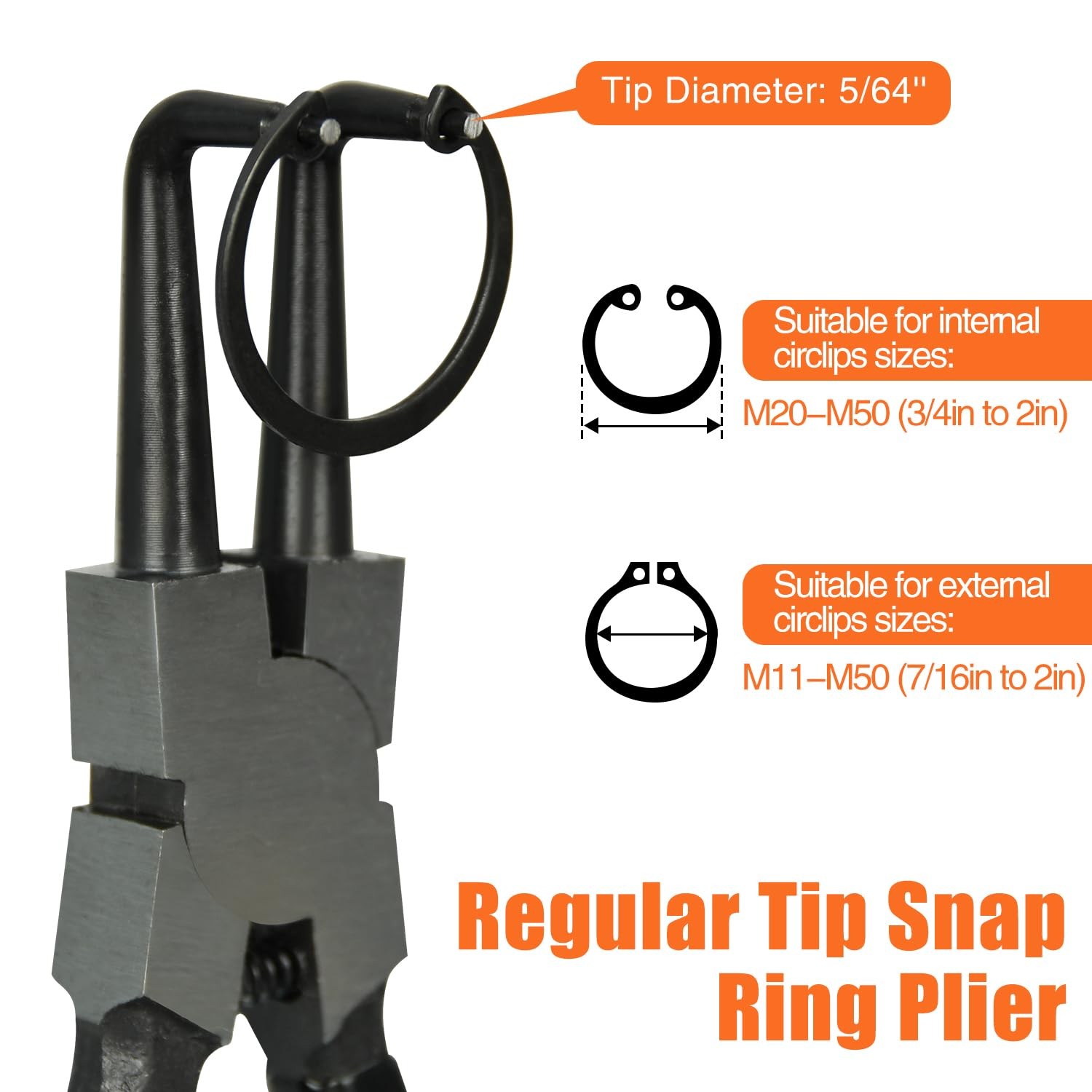 4PCS Snap Ring Pliers Set 7 Inch Internal External Circlip Tool Kit