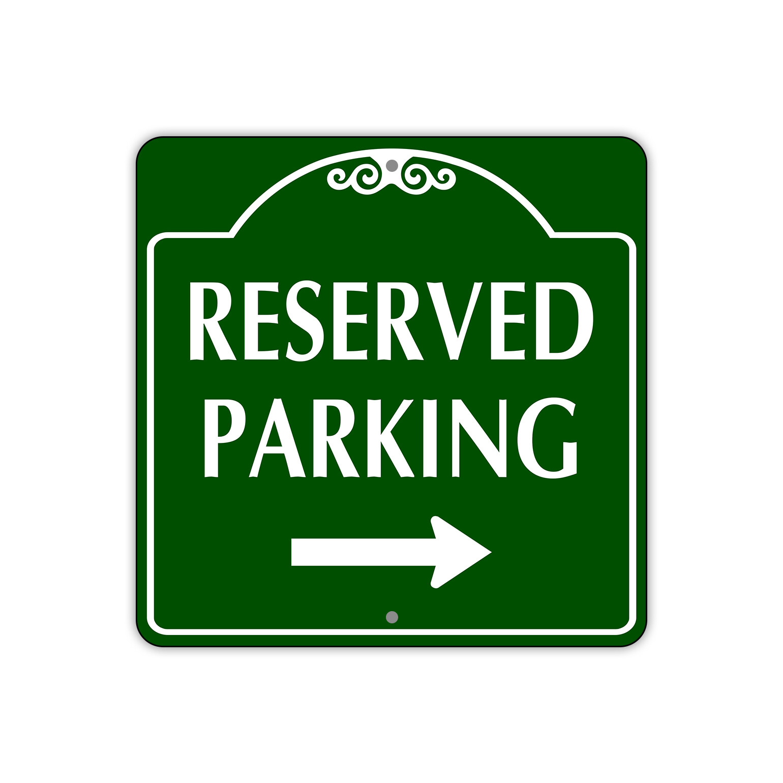 Reserved Parking Right Arrow Unique Notice Novelty Aluminum Metal Sign 12"x12"