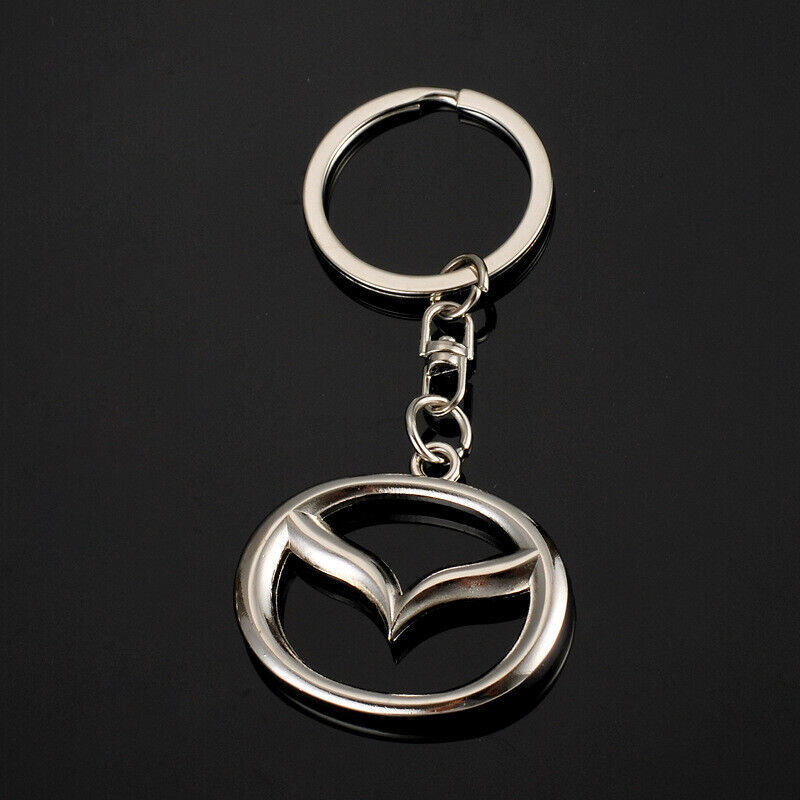 3D Metal Car Keychain Car Logo Key Chain Key Ring Accessories Pendant for Mazda
