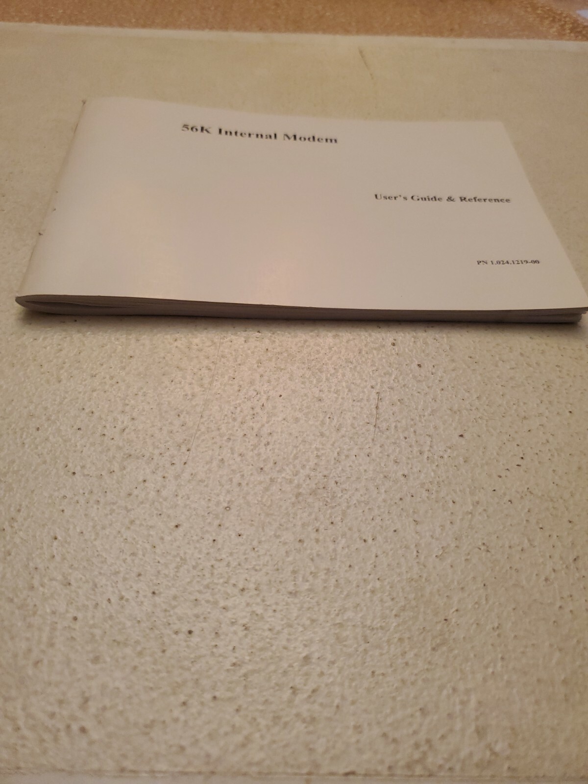 U. S. Robotics 56K Internal Modem User's Guide & Reference Manual - Vintage 1977