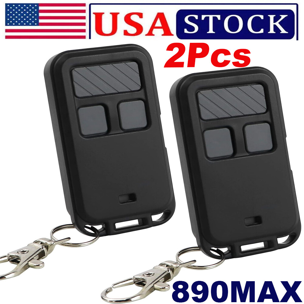 2Pcs 890MAX Liftmaster Universal Remote - Compatible with 371LM/971LM/893LM NEW