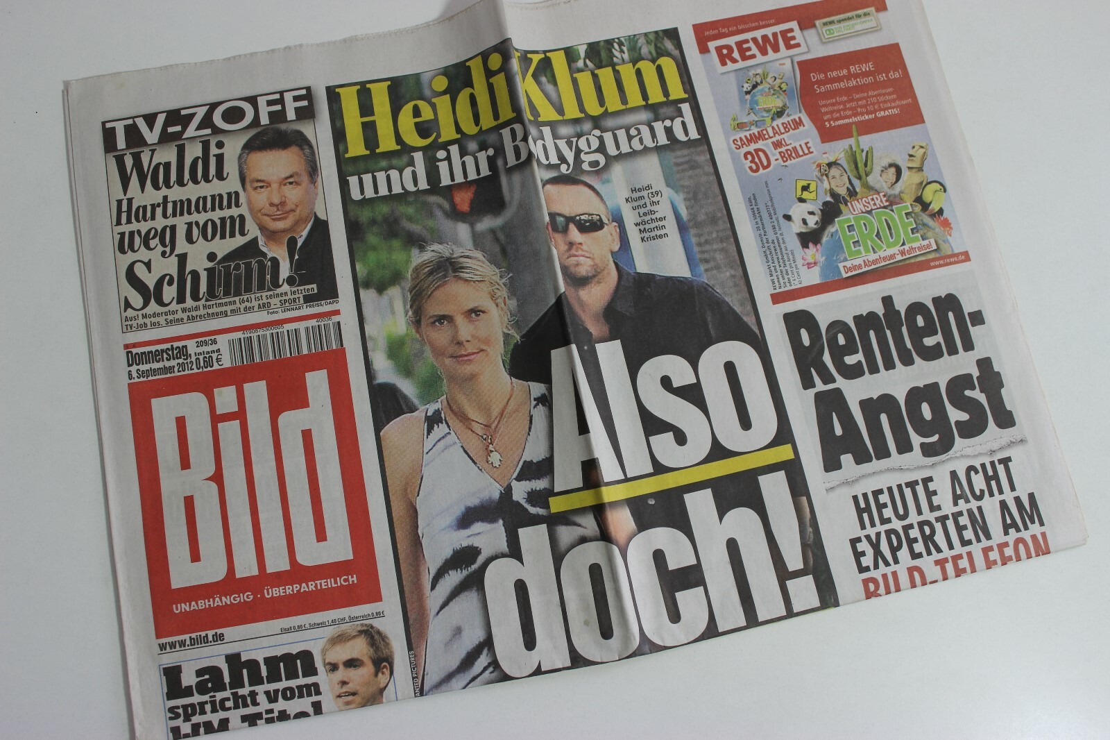 BILDzeitung 06.09.2012 September 6.9.2012 gift for special occasions