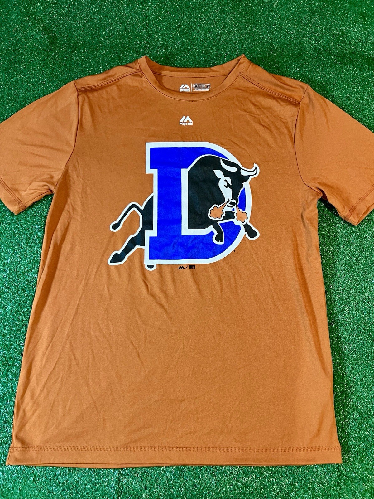 Durham Bulls Blue T-Shirt by Majestic - Minor League Baseball Adult Size Medium