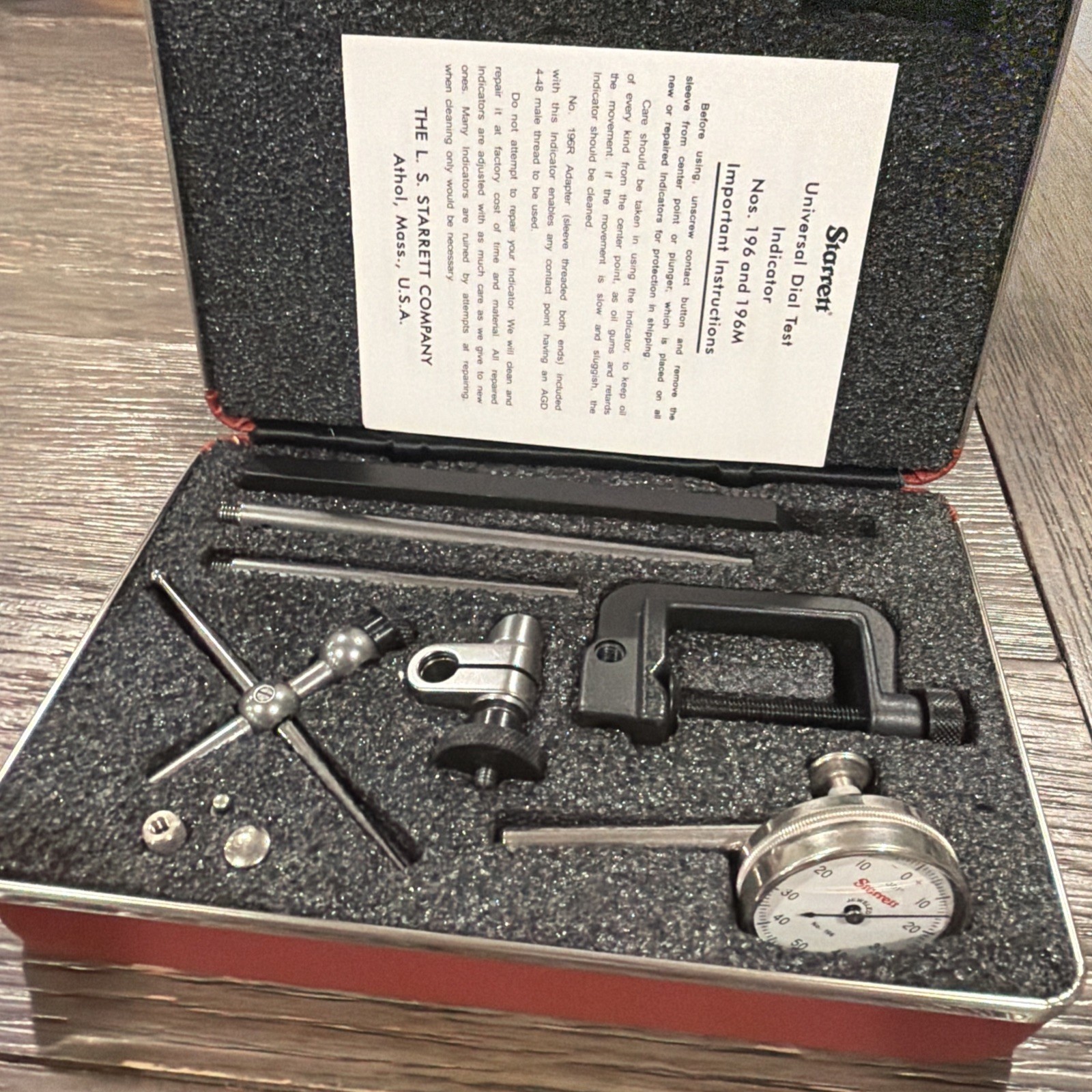 NEW IN BOX! Starrett DIAL TEST INDICATOR 196A5Z