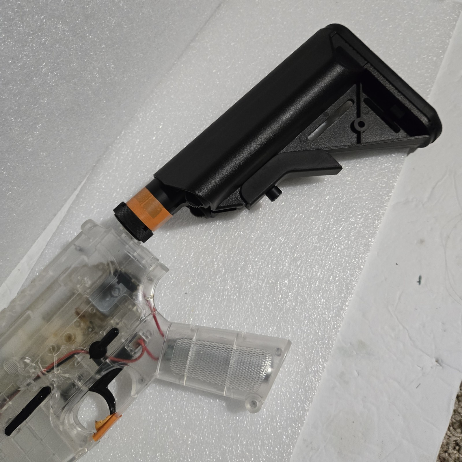EMG Black Polymer Retractable battery compartment for m four aeg airsoft