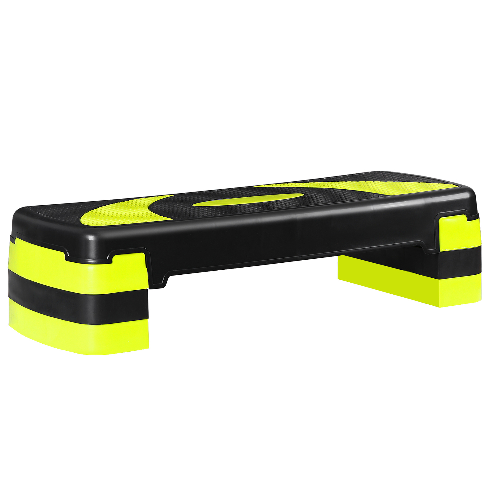 31" Exercise Step Platform Adjust Aerobic Step Platform Workout Stepper Yellow