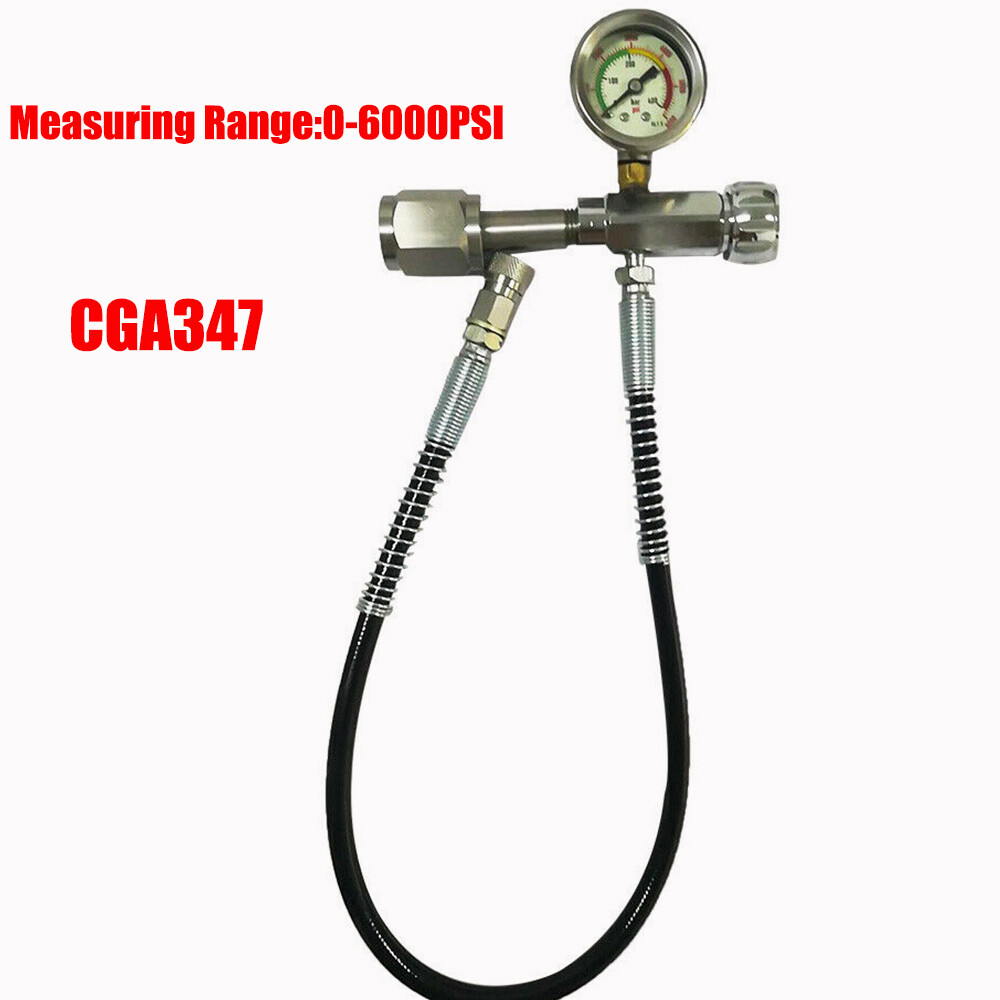 CGA347 Fill Station Kit SCBA Charging Adapter with 60cm Hose 0-6000PSI
