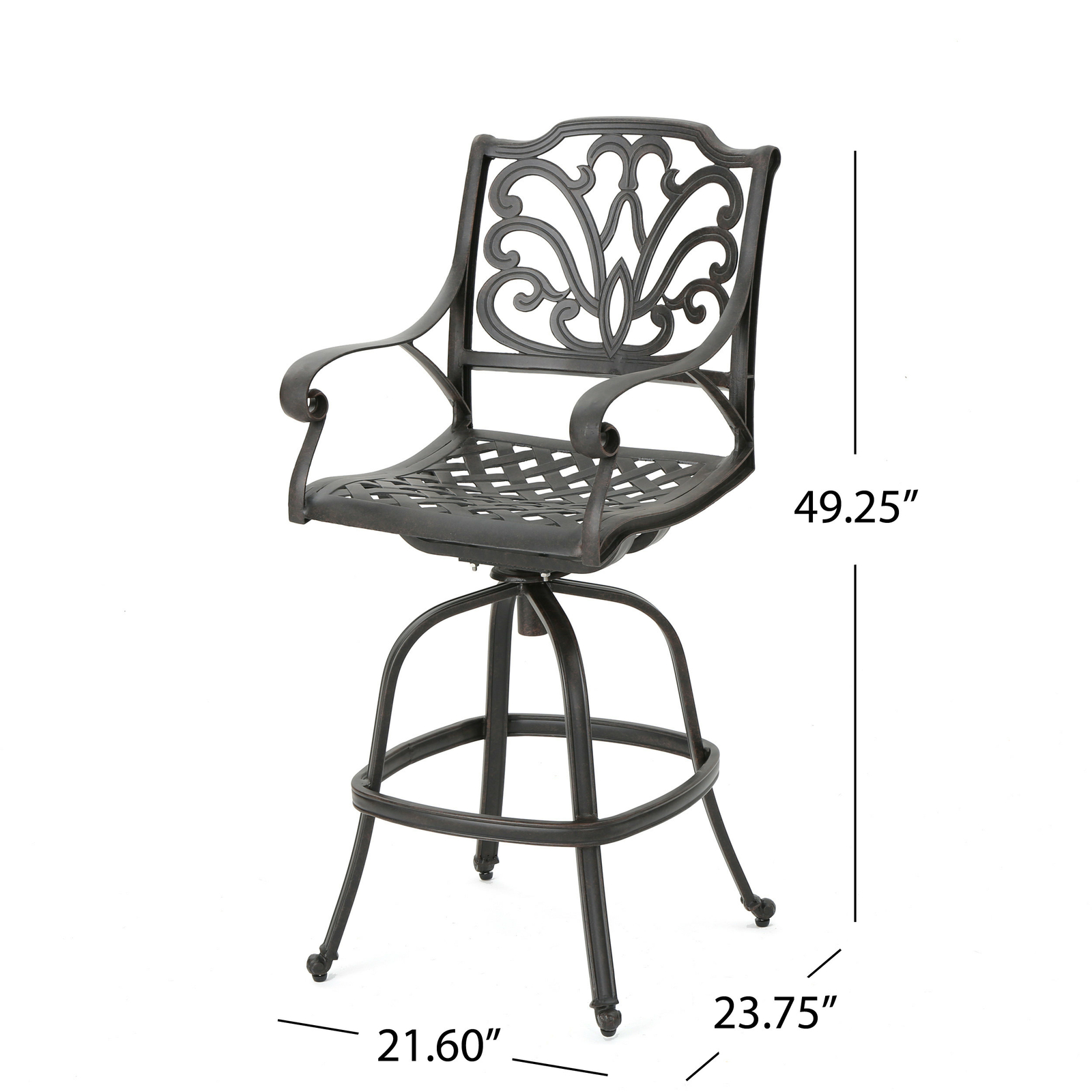 Calandra Outdoor 3 Piece Bronze Cast Aluminum Bar Set