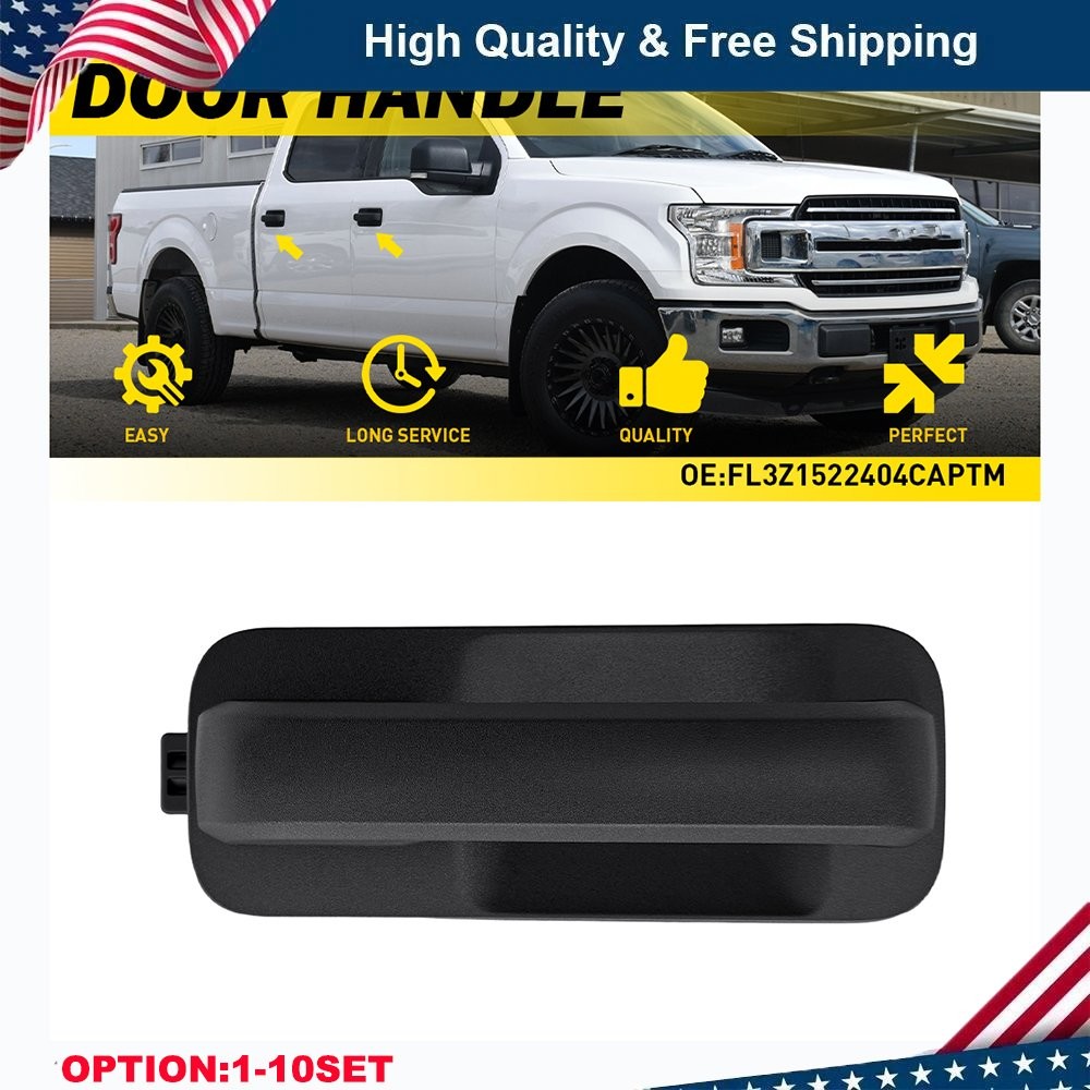 Exterior Door Handle Black Passenger Side Black For 2015-2020 Ford F-150 XLT OEM
