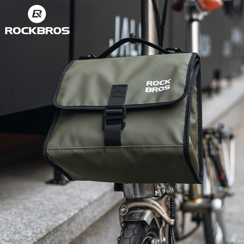 ROCKBROS Folding Bike Handlebar Bag 7L Waterproof Bicycle Front Bag Fit Brompton