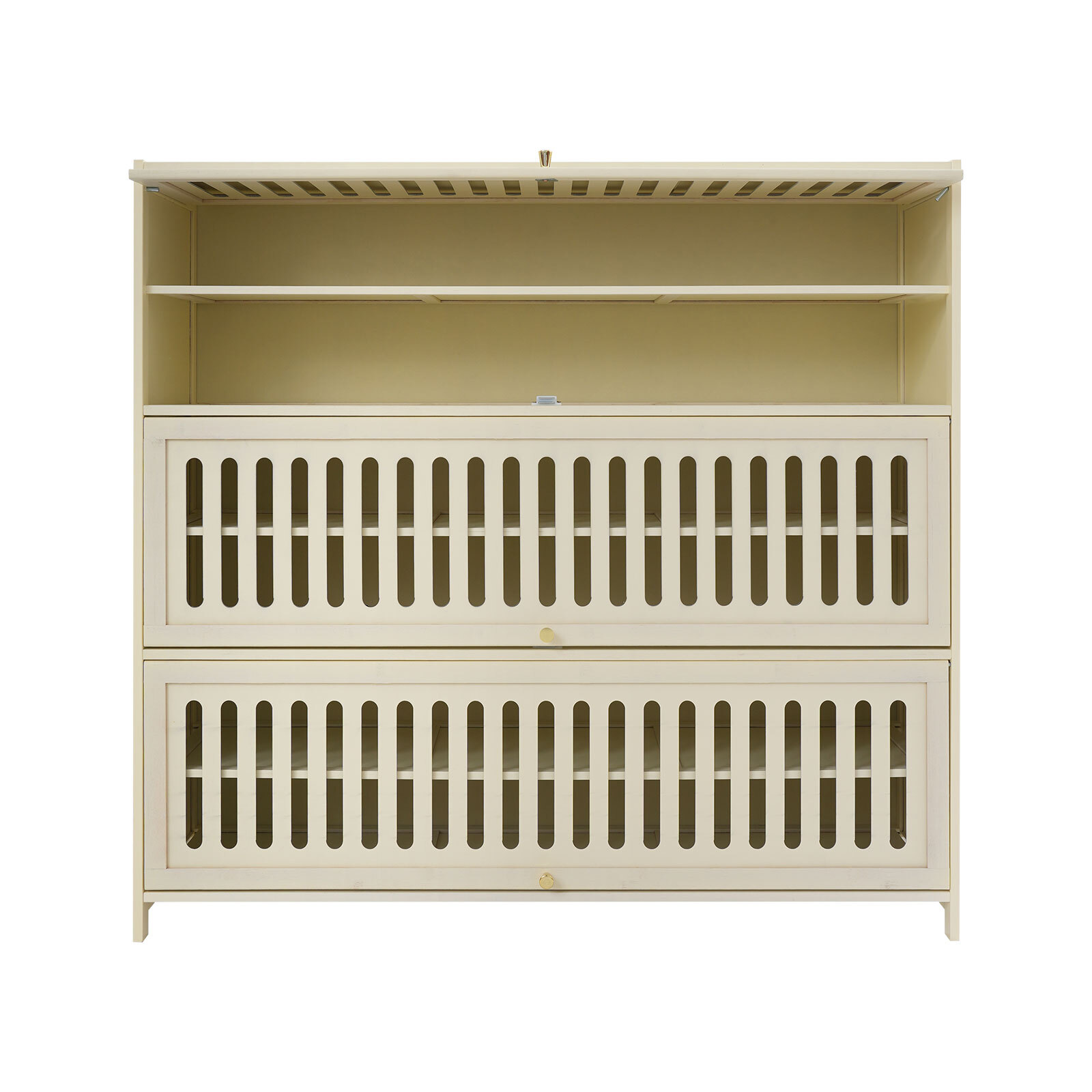 7-tier Shoe Cabinet White Shoe Cabinet With Flip-up Doors For Entryways Bedrooms