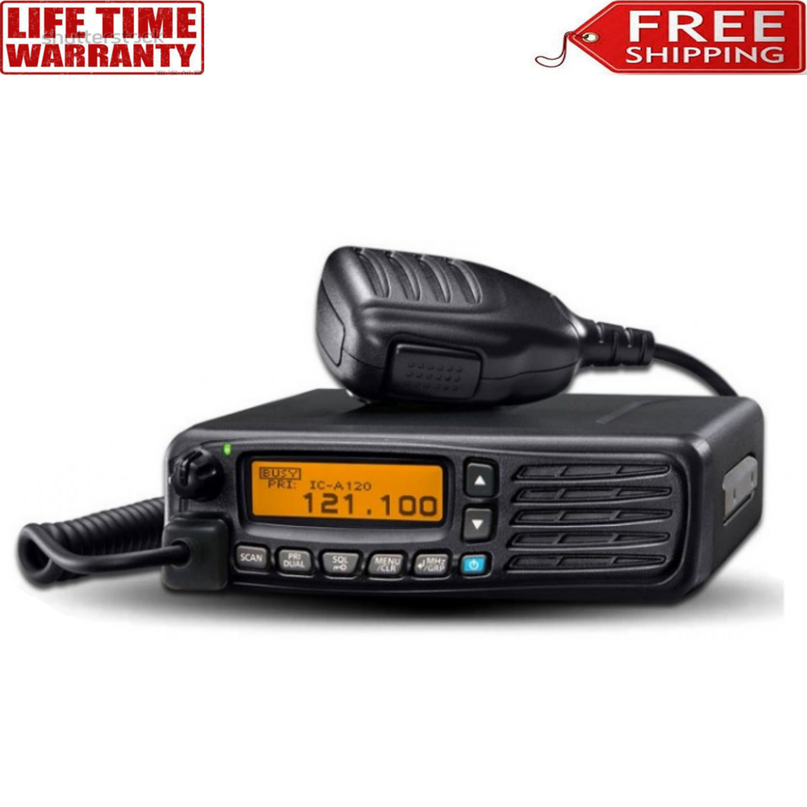 IC-A120 36W 200CH VHF Air Band Transceiver AM Aviation Mobile Radio