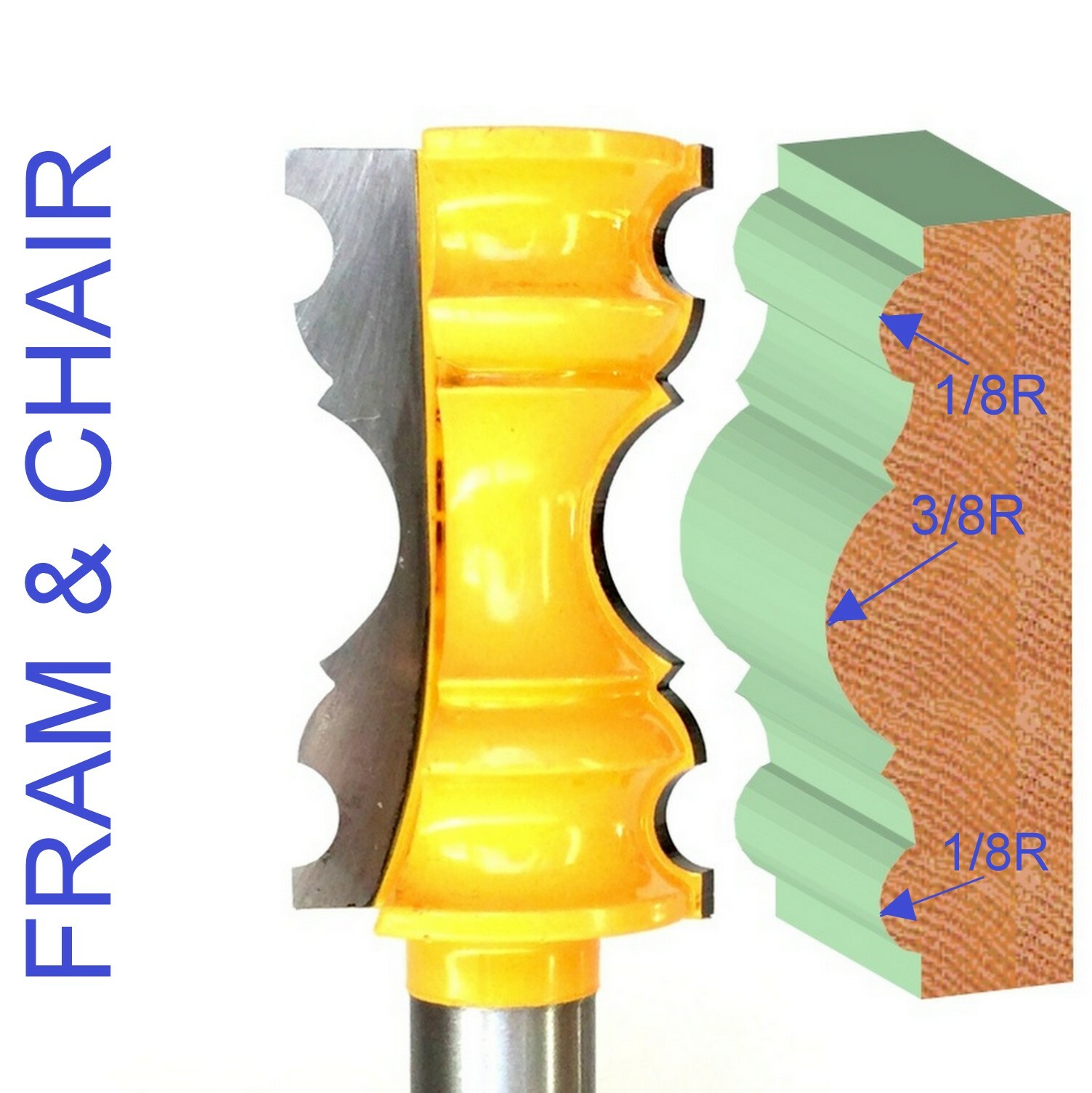 1 PC 1/2" SH 2" Long Blade Chair & Frame Molding Router Bit sct-888