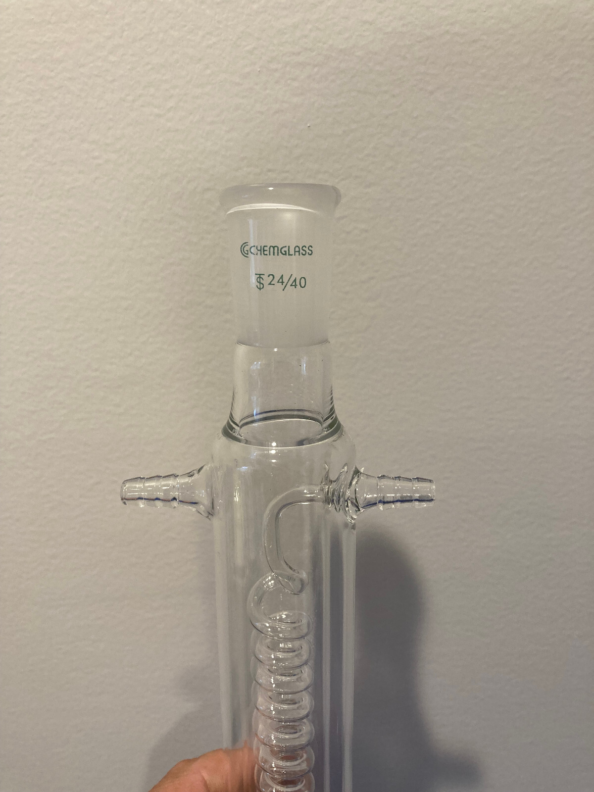 15020 Chemglass 24/40 condenser coiled reflux