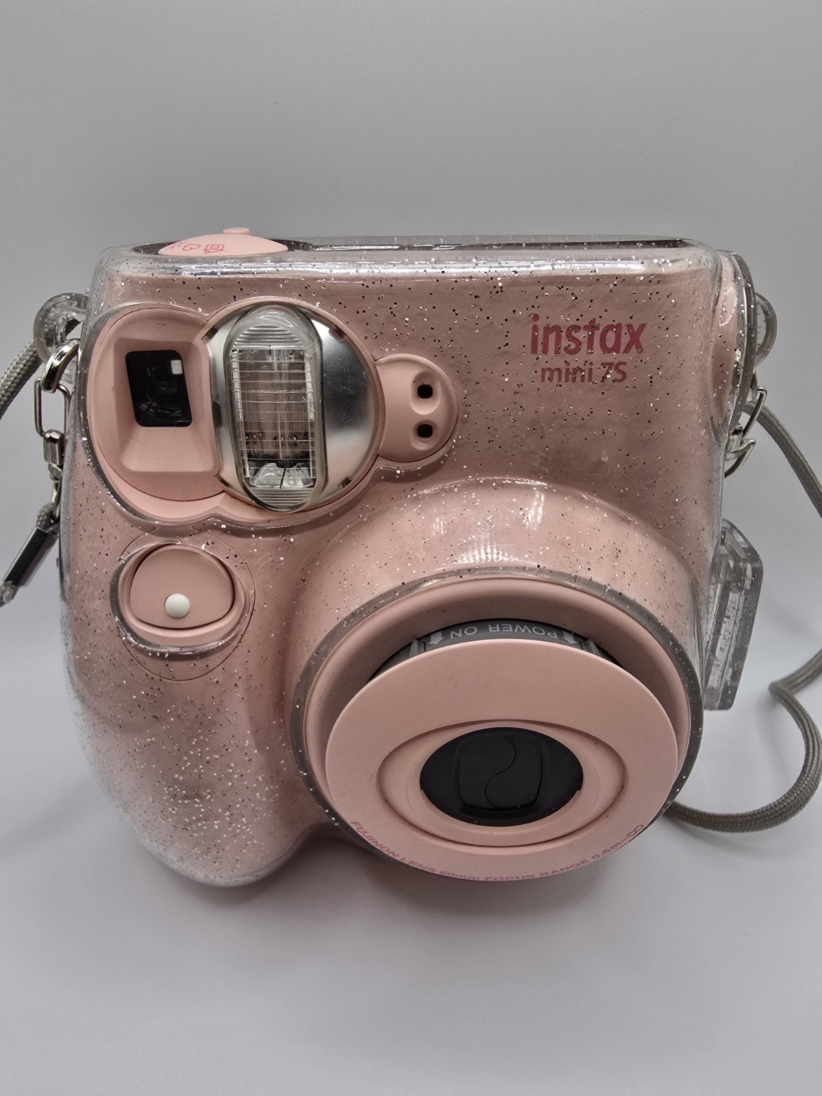 Fujifilm Instax Mini 7s Light Pink With Clear Glitter Case