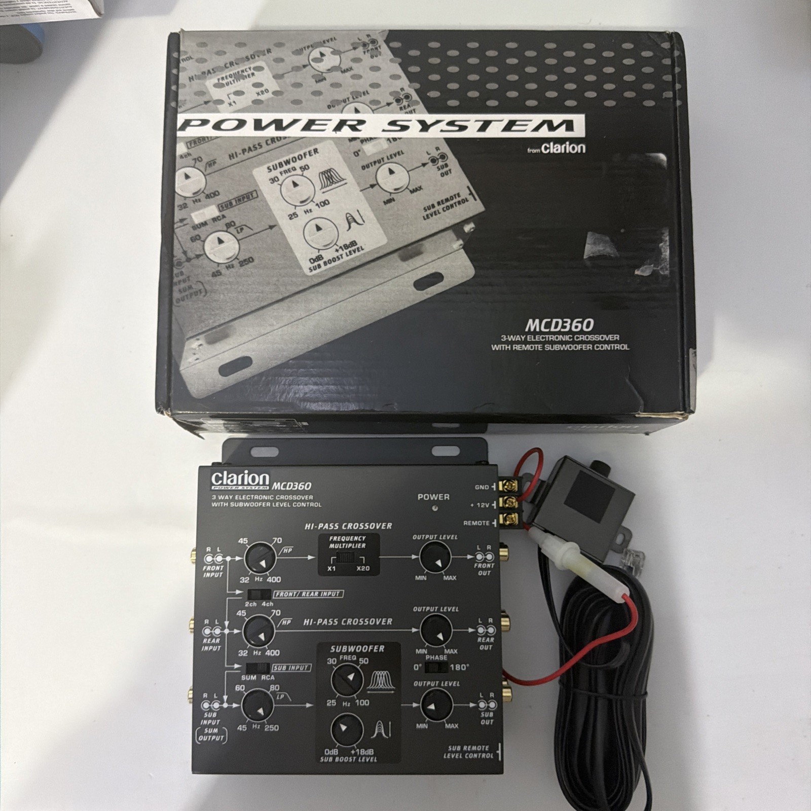 Clarion Mobile Electronics Mcd360 3 Way 6 Channel Electronic Crossover with S...