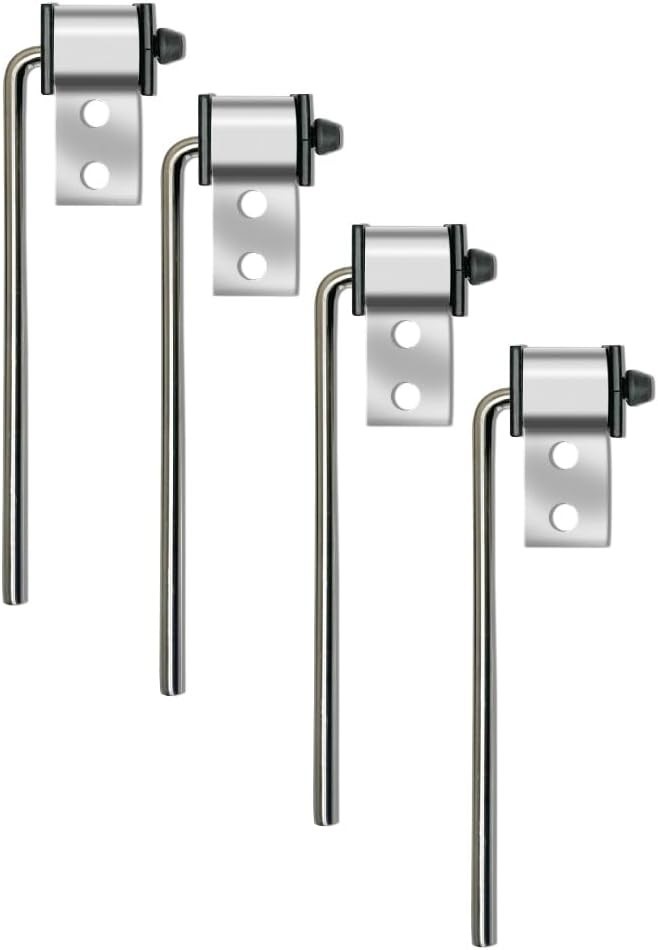 4 Pack Stainless Steel Exhaust Hanger Rod Weld-On Bracket 3/8" x 10" Heavy Duty