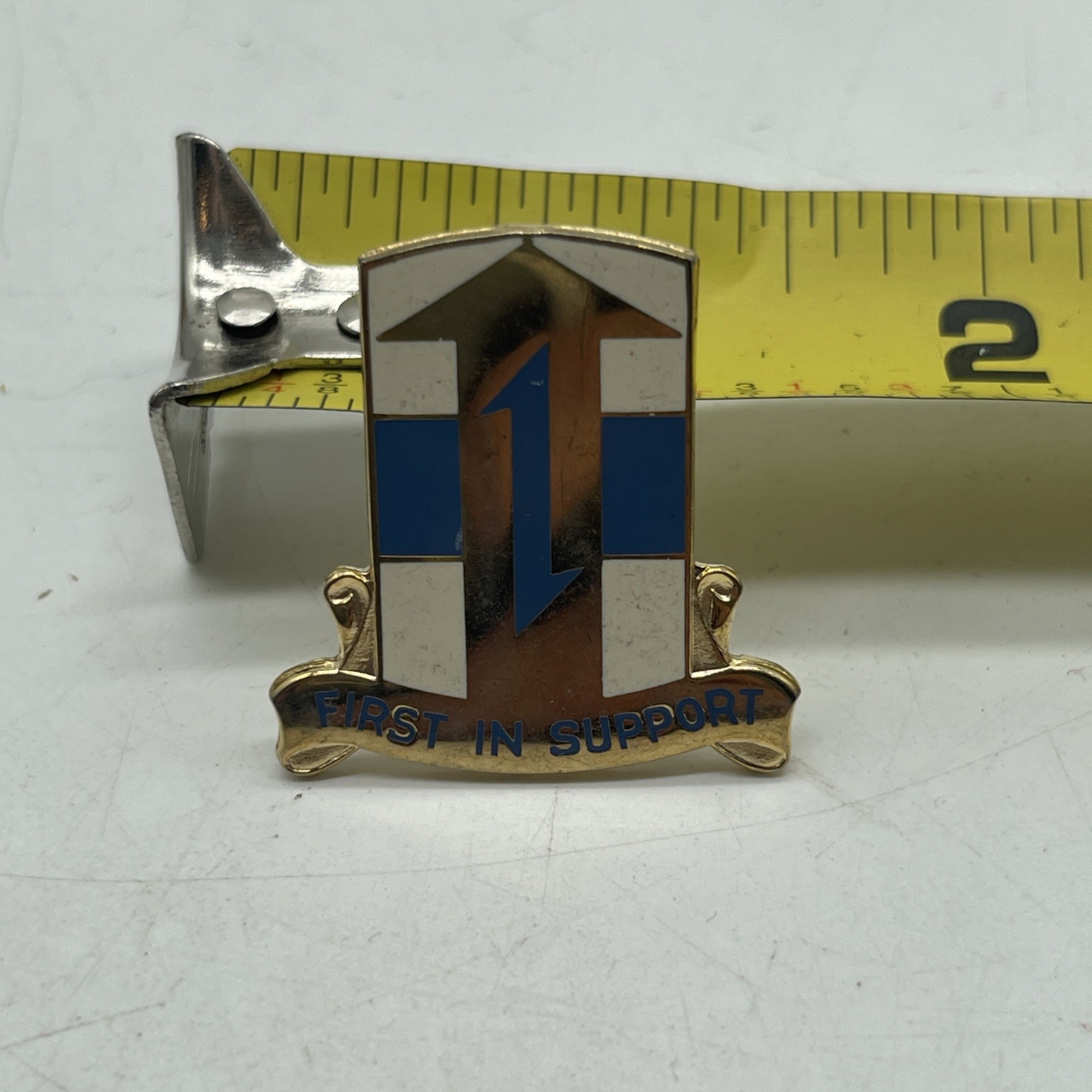 U.S. Military Army 21st Support Command Pin FORST IN SUPPORT Sustainment Theater