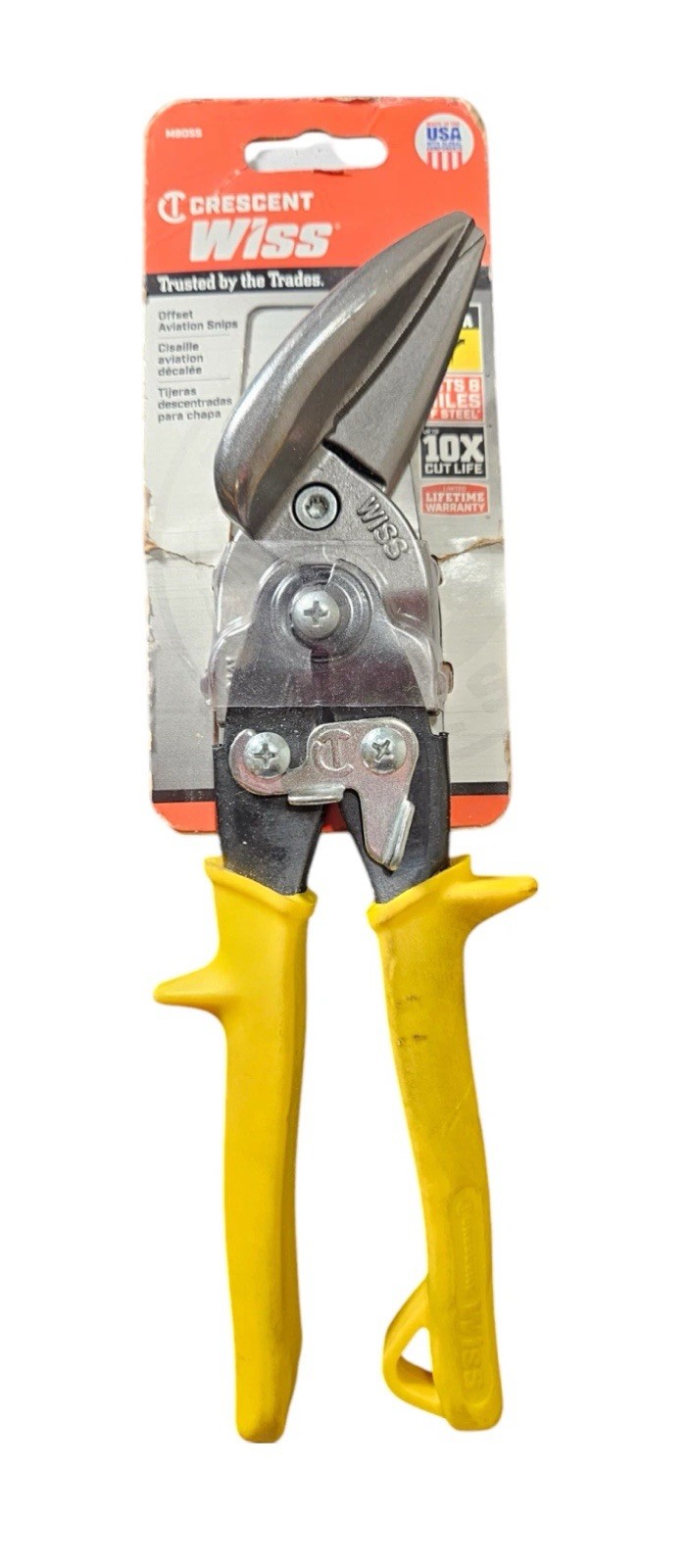 WISS 9-3/4" Aviation Snips 18ga Angle Offset Head USA 🇺🇸