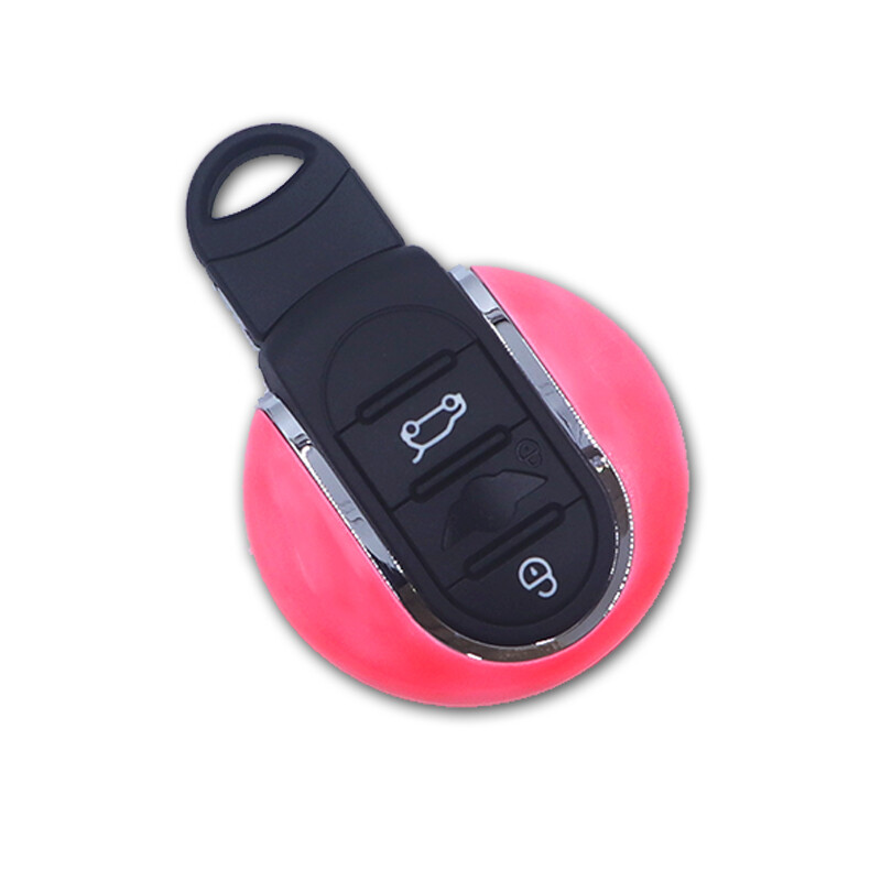Car Smart Remote Key Cover Keychain Fluorescence Red For Mini Cooper F54-F57 F60