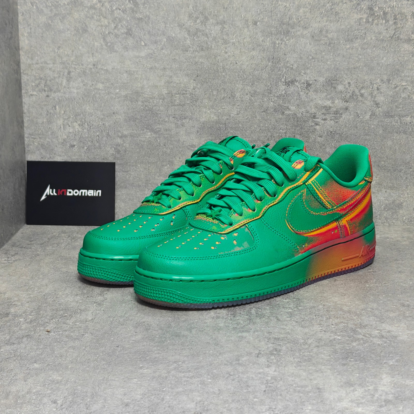 Air Force 1 Low Stadium Green and Laser Orange IB6834-300