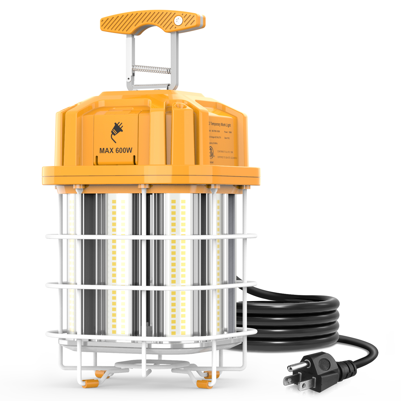 Linkable LED Temporary Work Light 100W Construction Jobsite Light 12,000LM 5000K