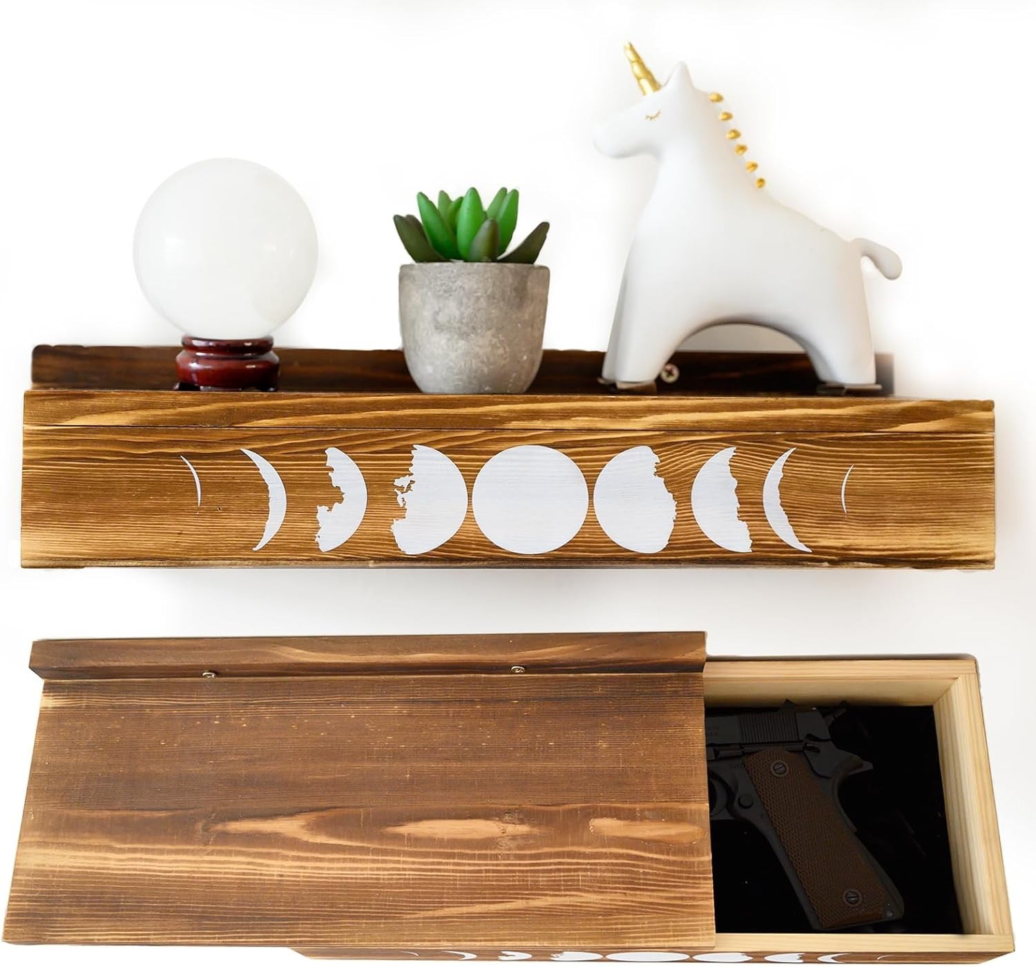 Hidden Gun sotrage Shelf-Concealment Furniture - 14.4'' Wide Shelf Hidden Sto...