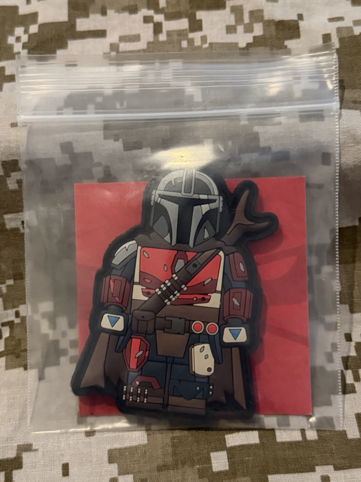 The Grumpy Pencil Mandalorian PVC Brick Patch