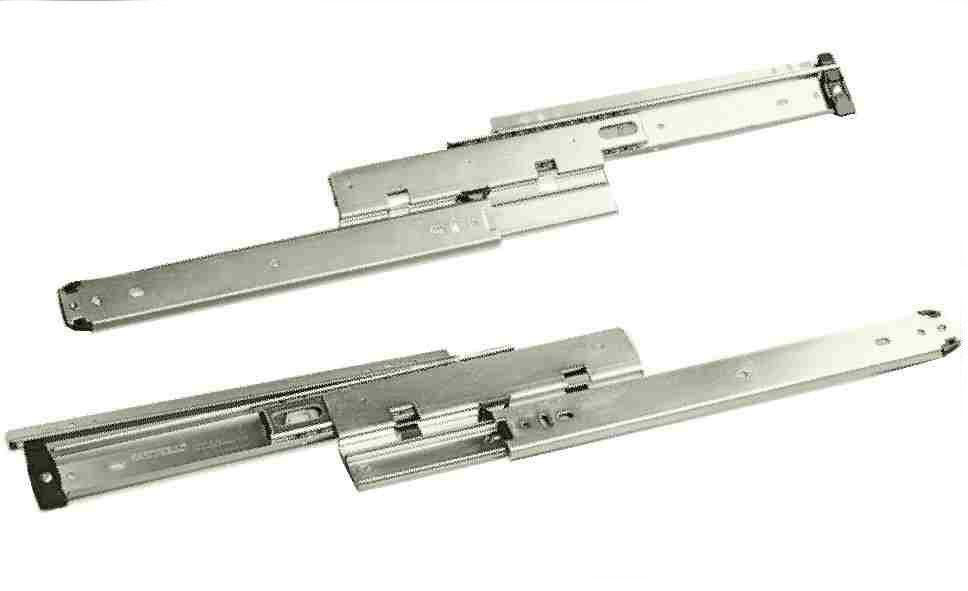 Side Mount Drawer Slide - 22" - Zinc Plated - Full Extension with Bracket 150 lb