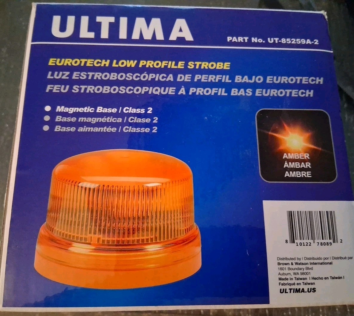 New Eurotech Low Profile Strobe, Magnetic Base, Class 2