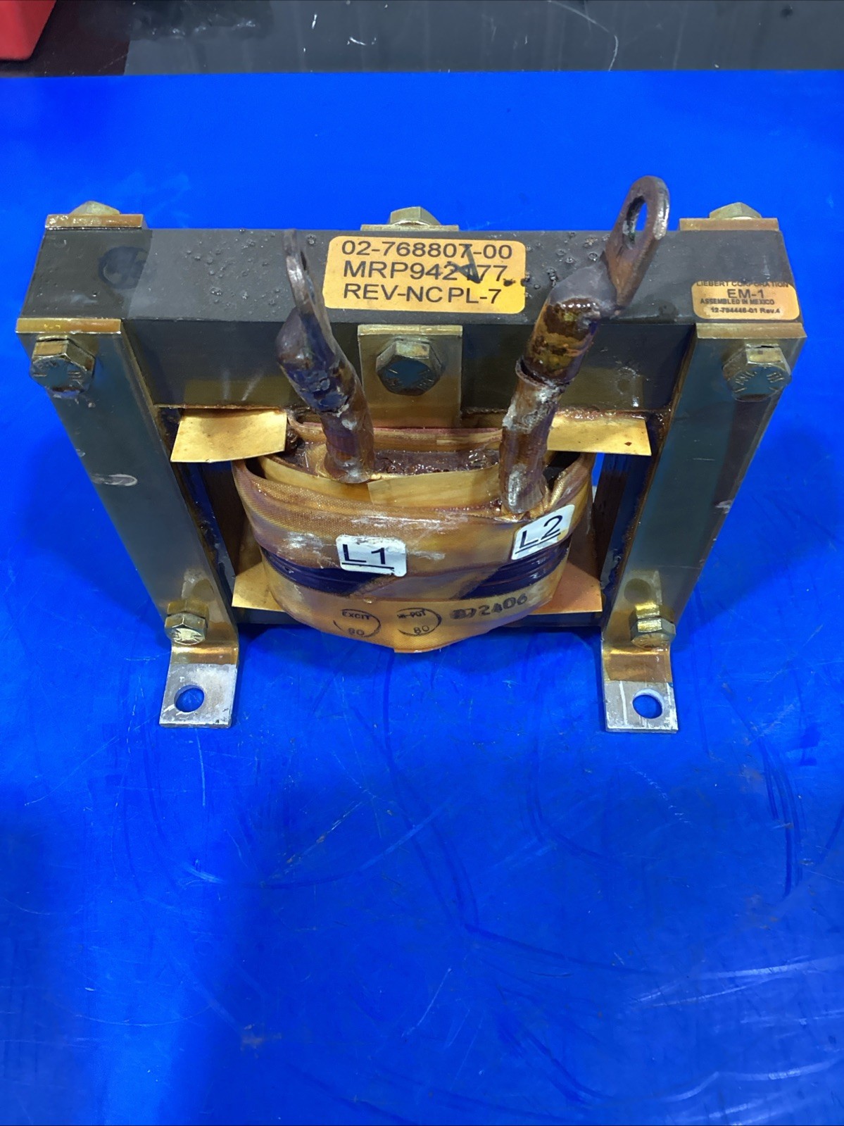 LIEBERT CORPORATION, TRANSFORMER, 02-768807-00, REV. 4, EM-1 12-794446-01