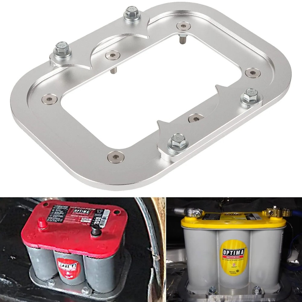 Billet Aluminum Battery Pallet Trunk Battery Hold Down Bracket for Optima 551183
