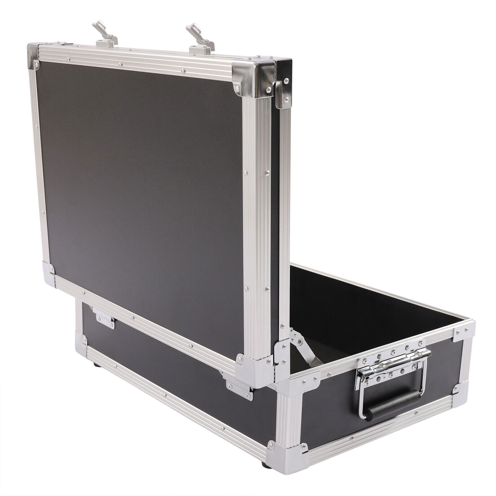 Aluminum Hard Case Briefcase Toolbox Storage Box Tool Case Black Carrying Case