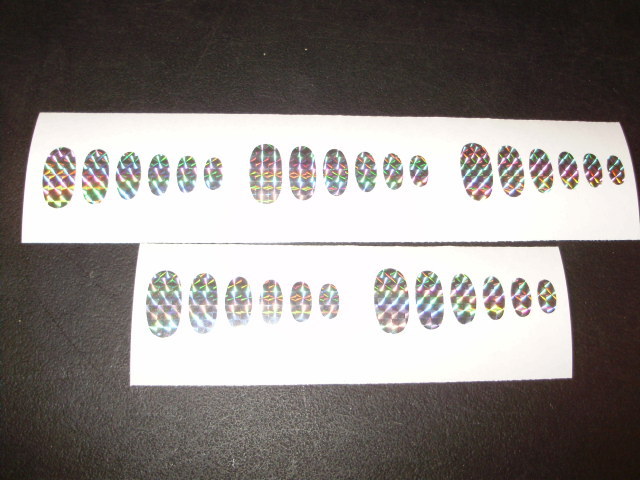 #3 French Blade Die Prism Holo Design Fishing Lure Tape 40 Pack in 14 Colors