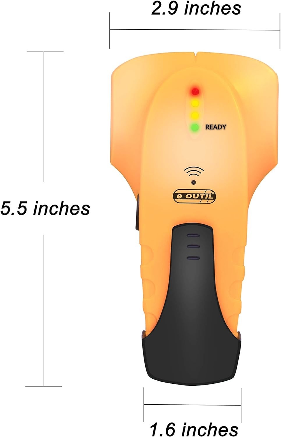 Compact Battery-Powered Stud Finder for Wood & Metal Detection - 3/4" Deep