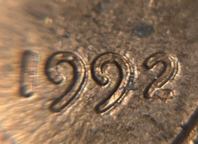 1992 Lincoln Penny Errors DDO Doubling In Date