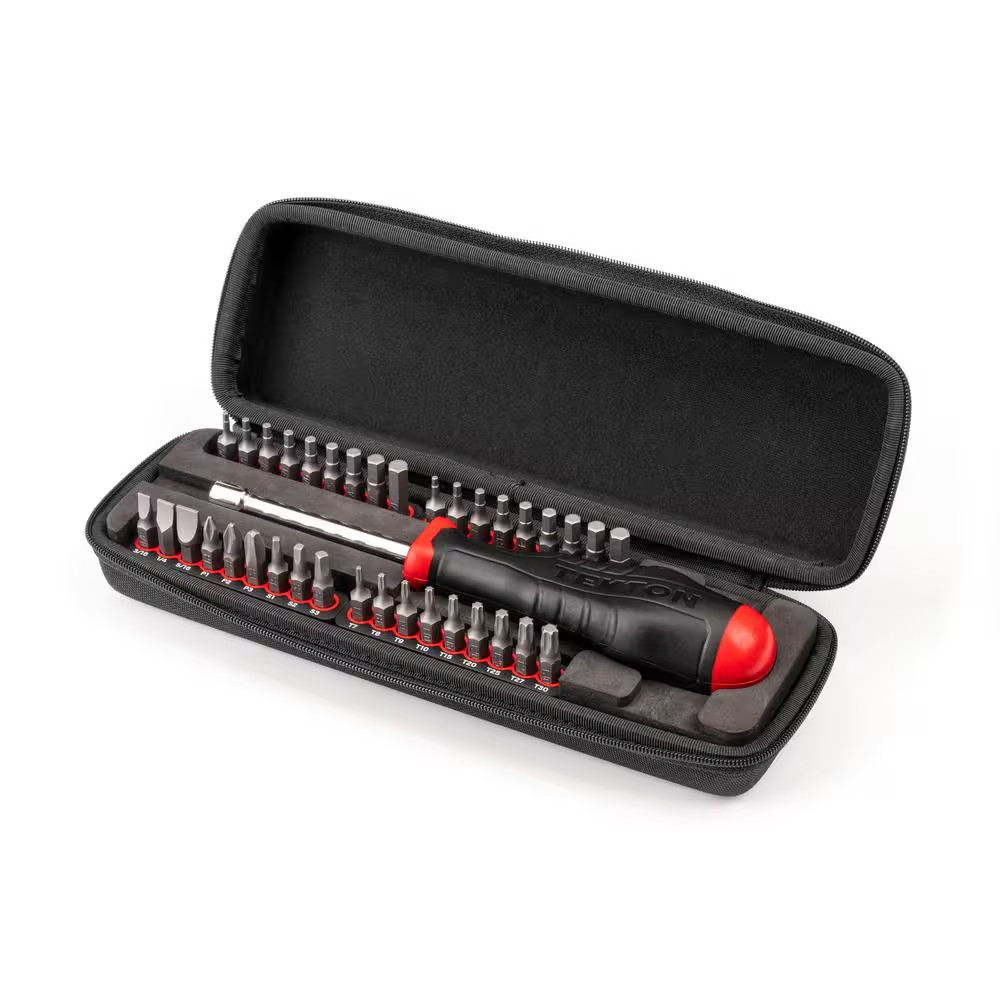 1/4 In. Bit Screwdriver and Bit Set with Case (37-Piece)