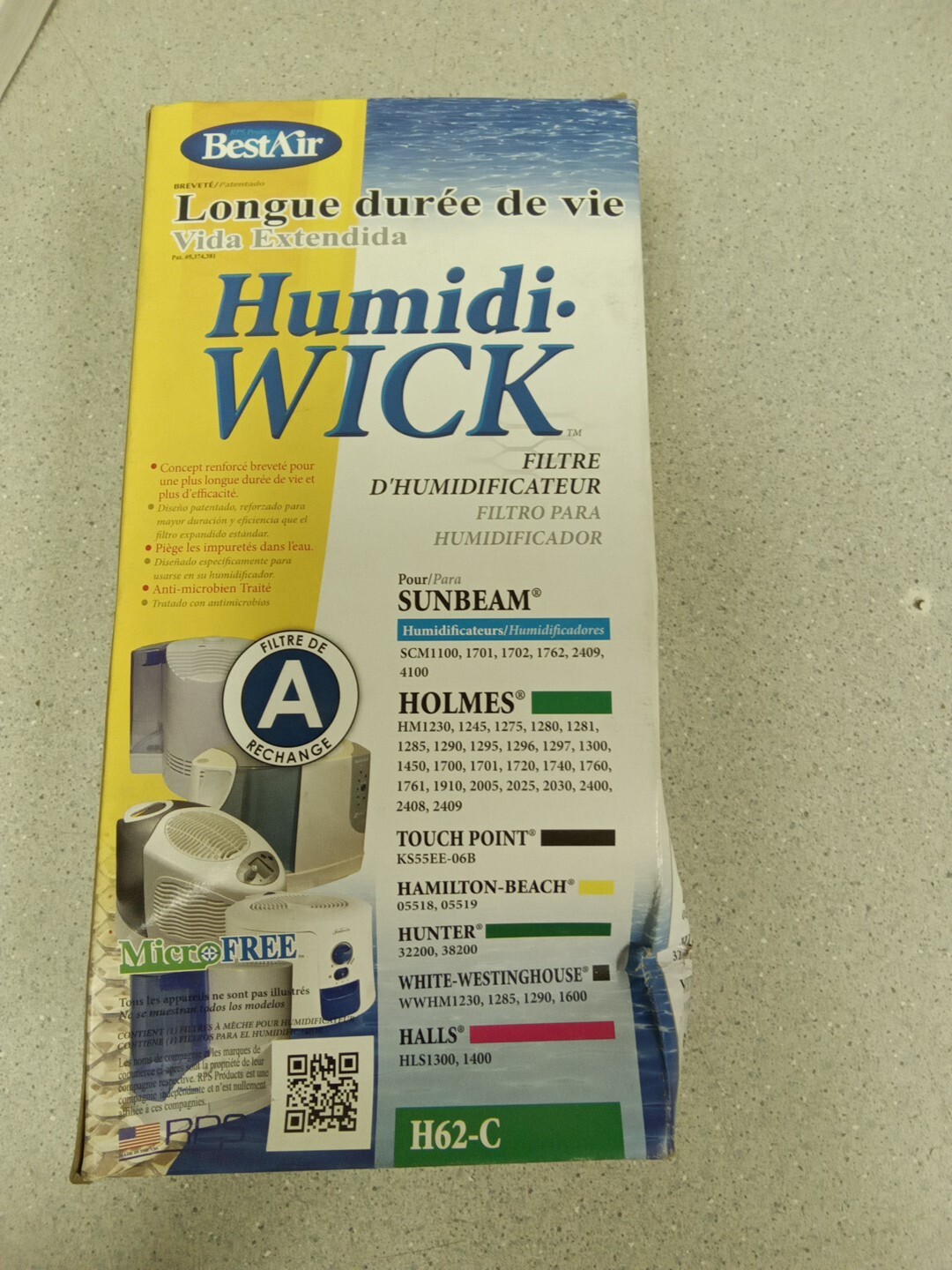 BestAir Extended Life Humidi WICK H62-C Humidifier Wick Filter