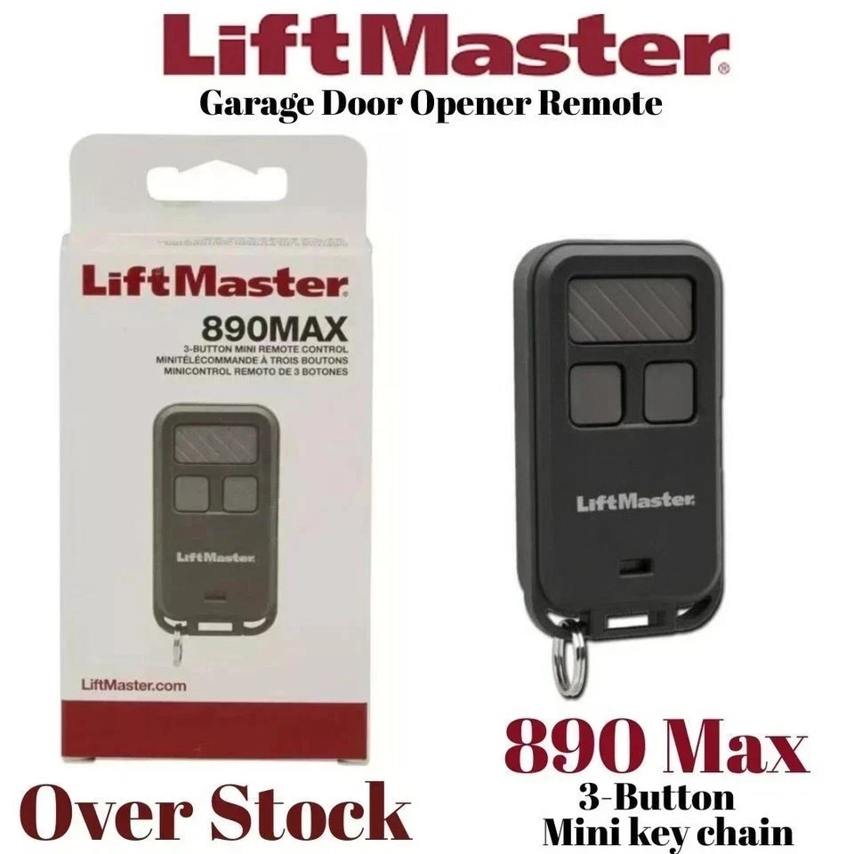 LiftMaster 890MAX 3-security Button Mini key chain Garage Door Opener Control