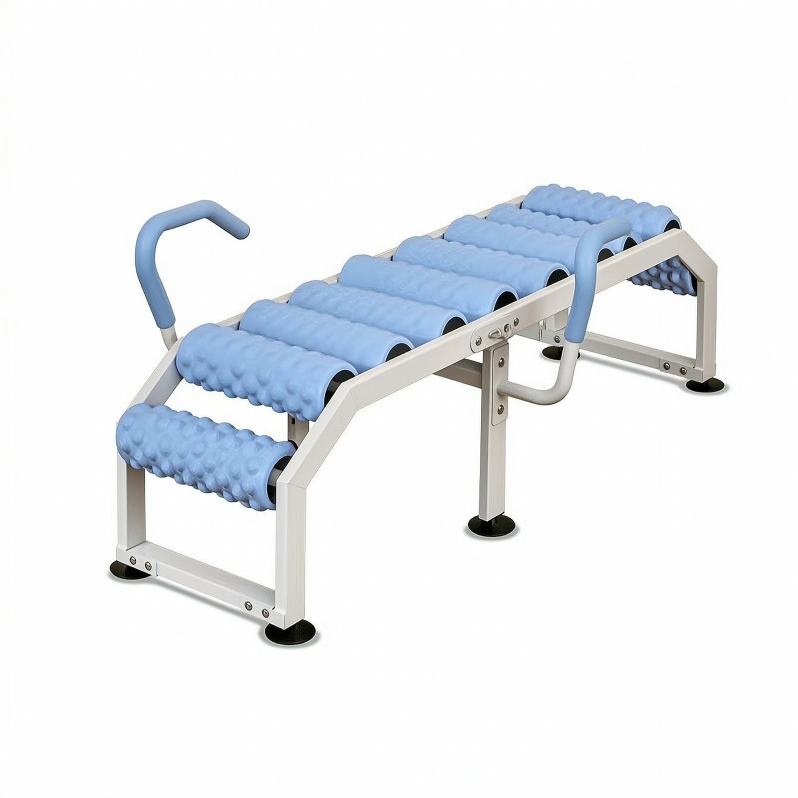 Back Stretcher with Rollers Cushioned Stretching Stretching Frame for Home Gym