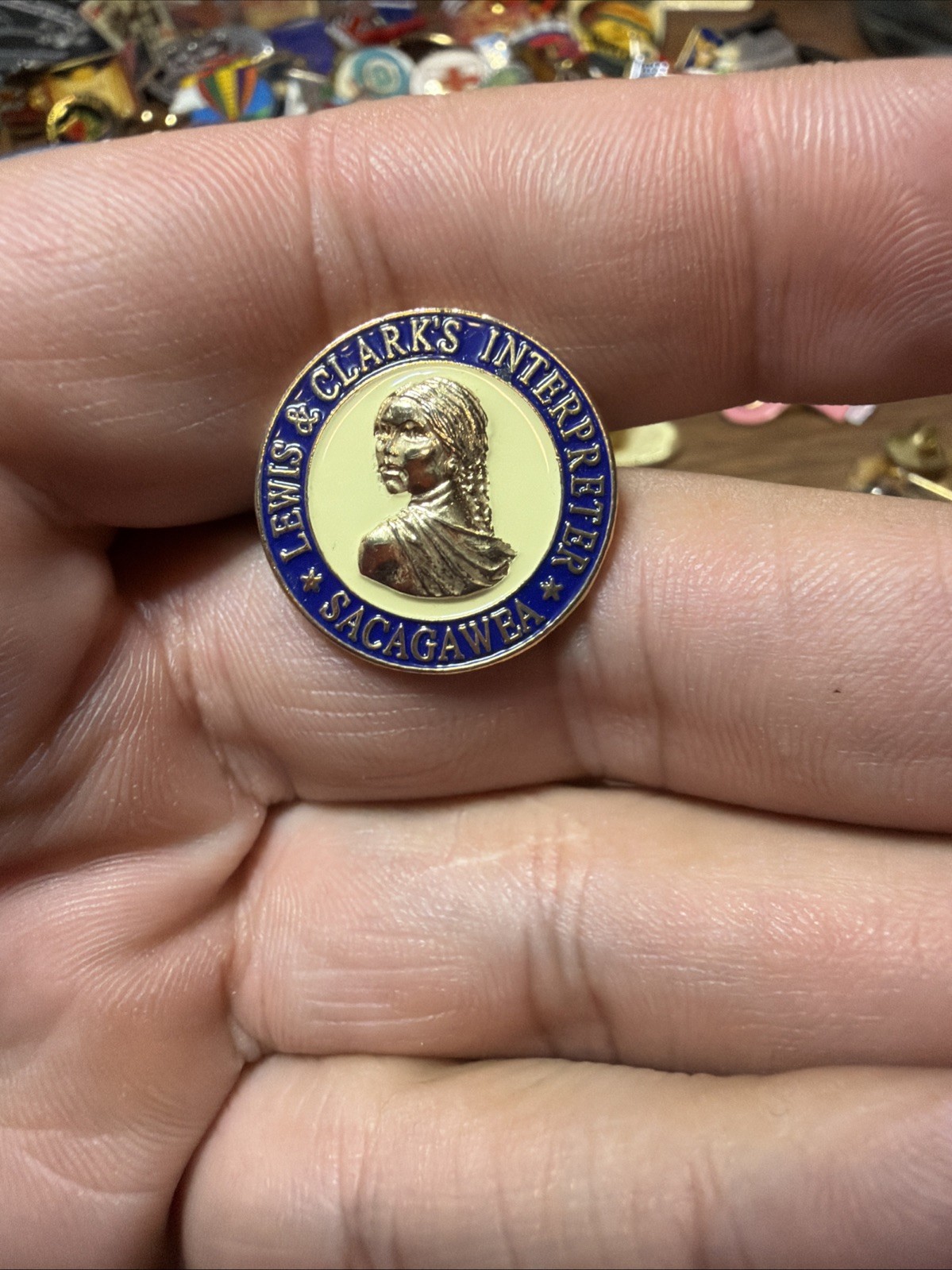 LEWIS & CLARK INTERPRETER SACAGAWEA TRAVEL PIN