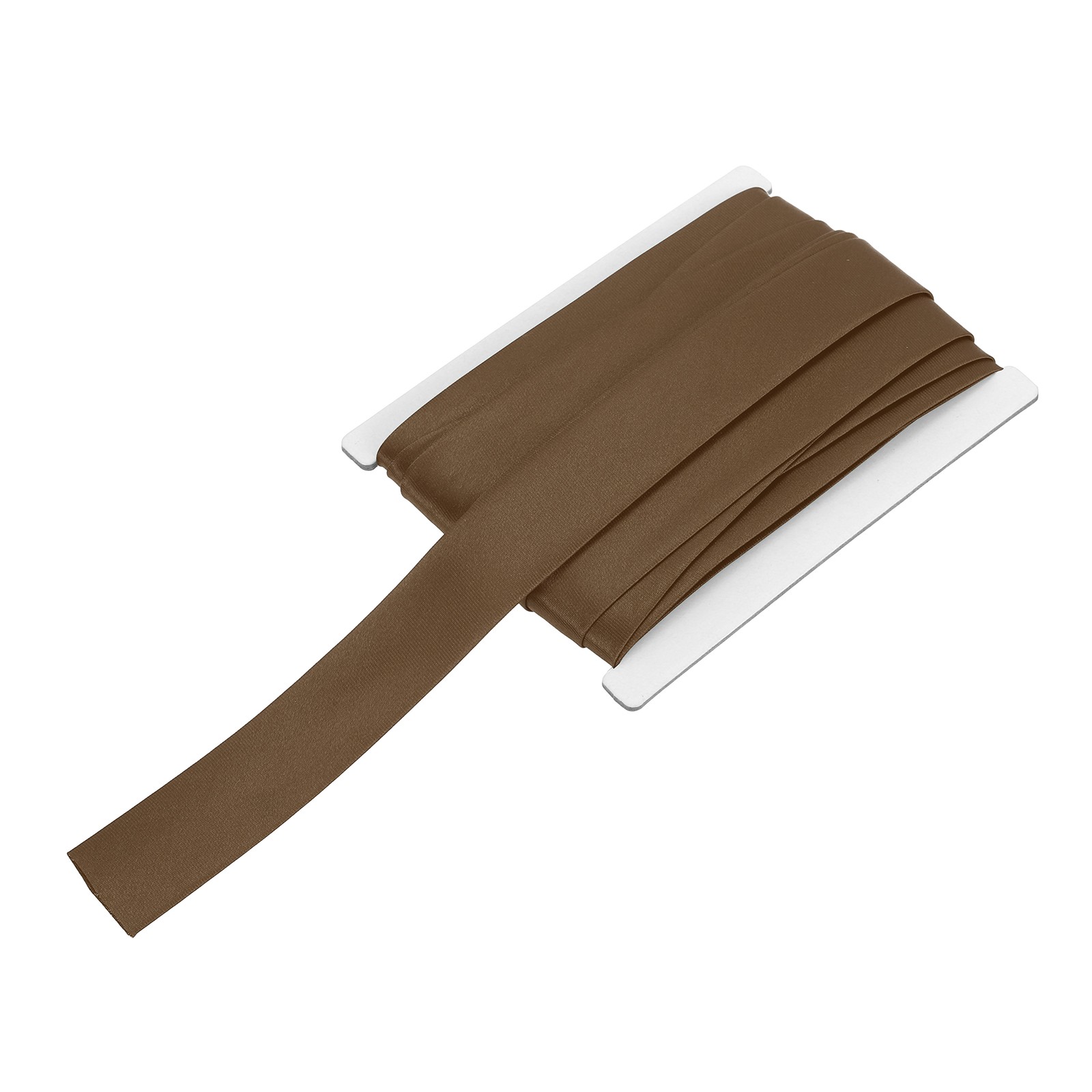 Double Fold Bias Tape 3/4 Inch x 6 Yards Satin Pre-fold Tape Brown