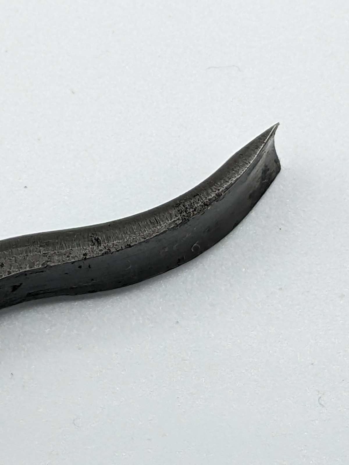 Vintage Back‑Bent In‑Cannel Chisel – Hand‑Forged Sheffield Specialty Tool