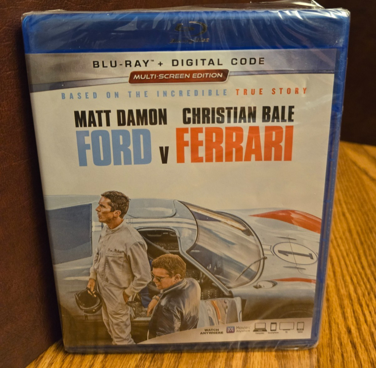 FORD VS FERRARI - Brand New Sealed Blu-ray + Digital Code