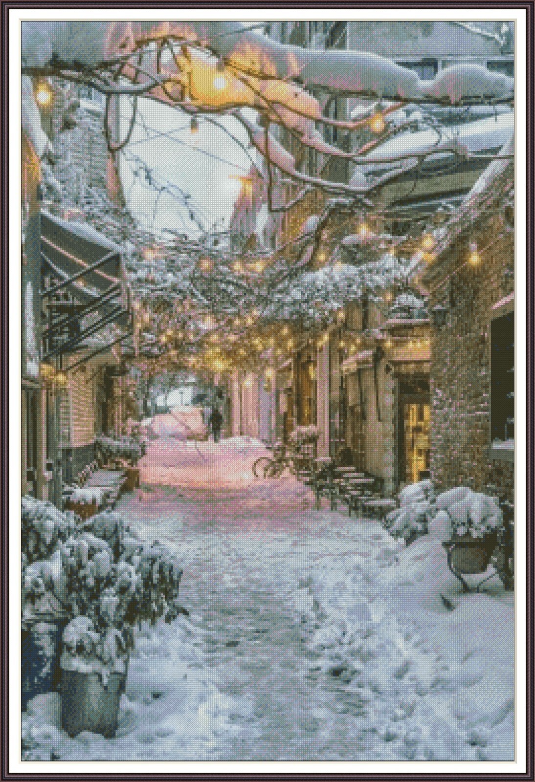 Cozy Winter Village 708 - Chart Counted Cross Stitch Pattern