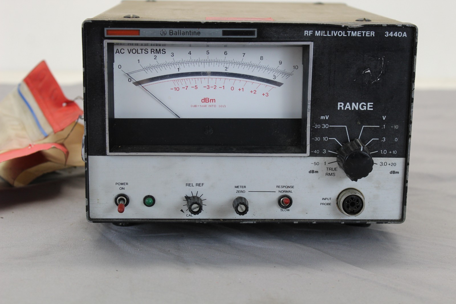 Vintage Ballantine RF millivoltmeter 3440A *for parts or display not working*