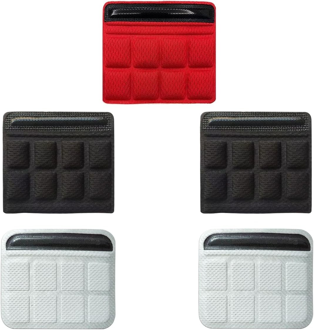 7.6x6.2cm / 2.99x2.44 inch., 5x Helmet Chin Pads (2x Black, 1xRed, 2x Light...