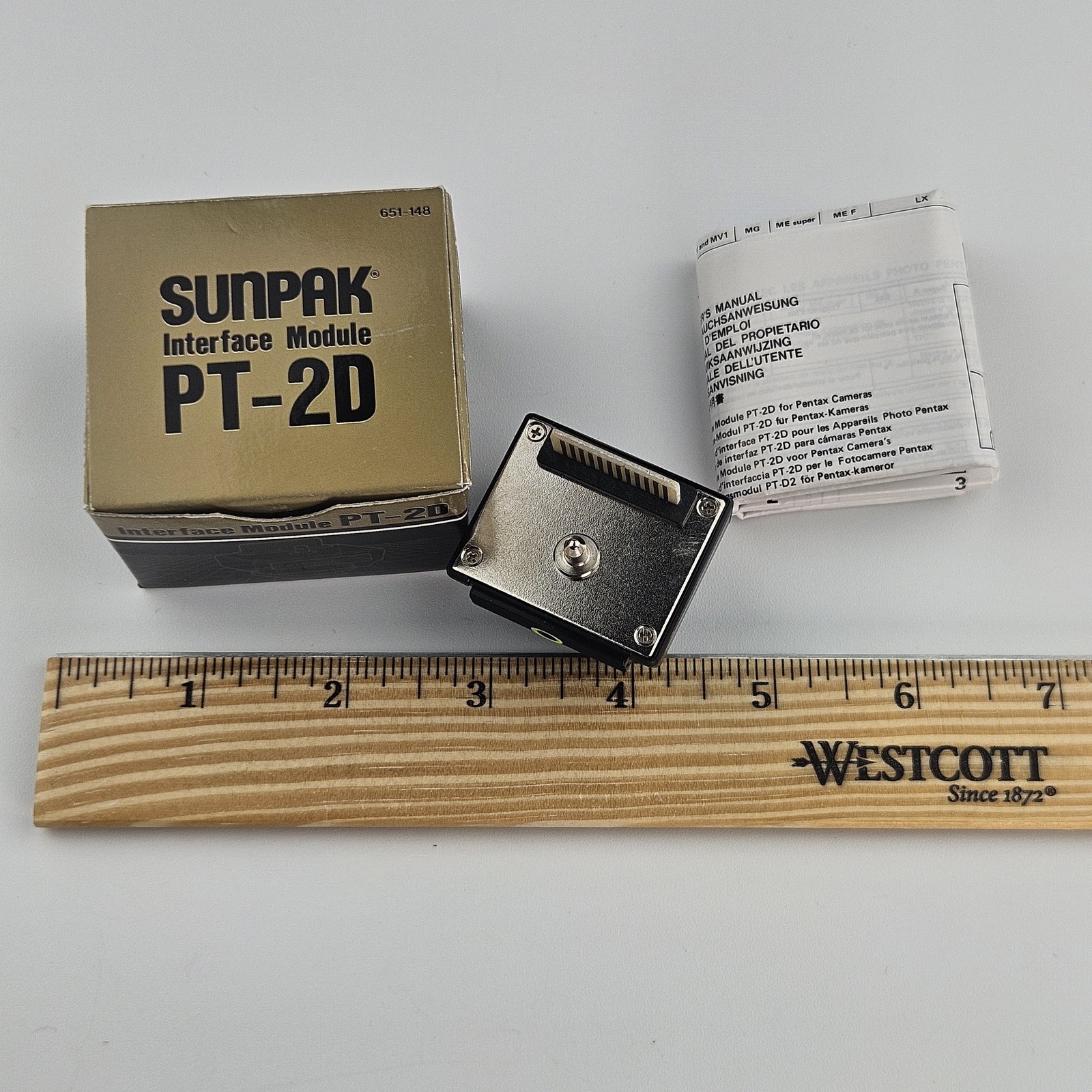 Sunpak PT-2D Interface Module for Pentax Cameras Boxed with Manual